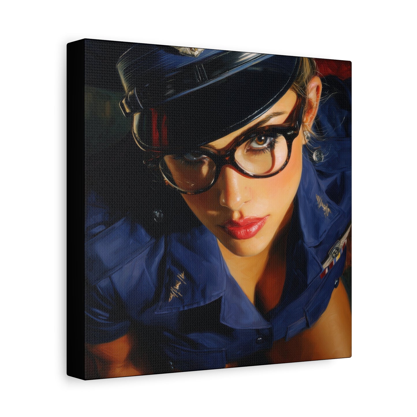 Gallery Wrapped Canvas, Liberty and Lace Art Canvas, Erotic Pinup Art Canvas – Janice
