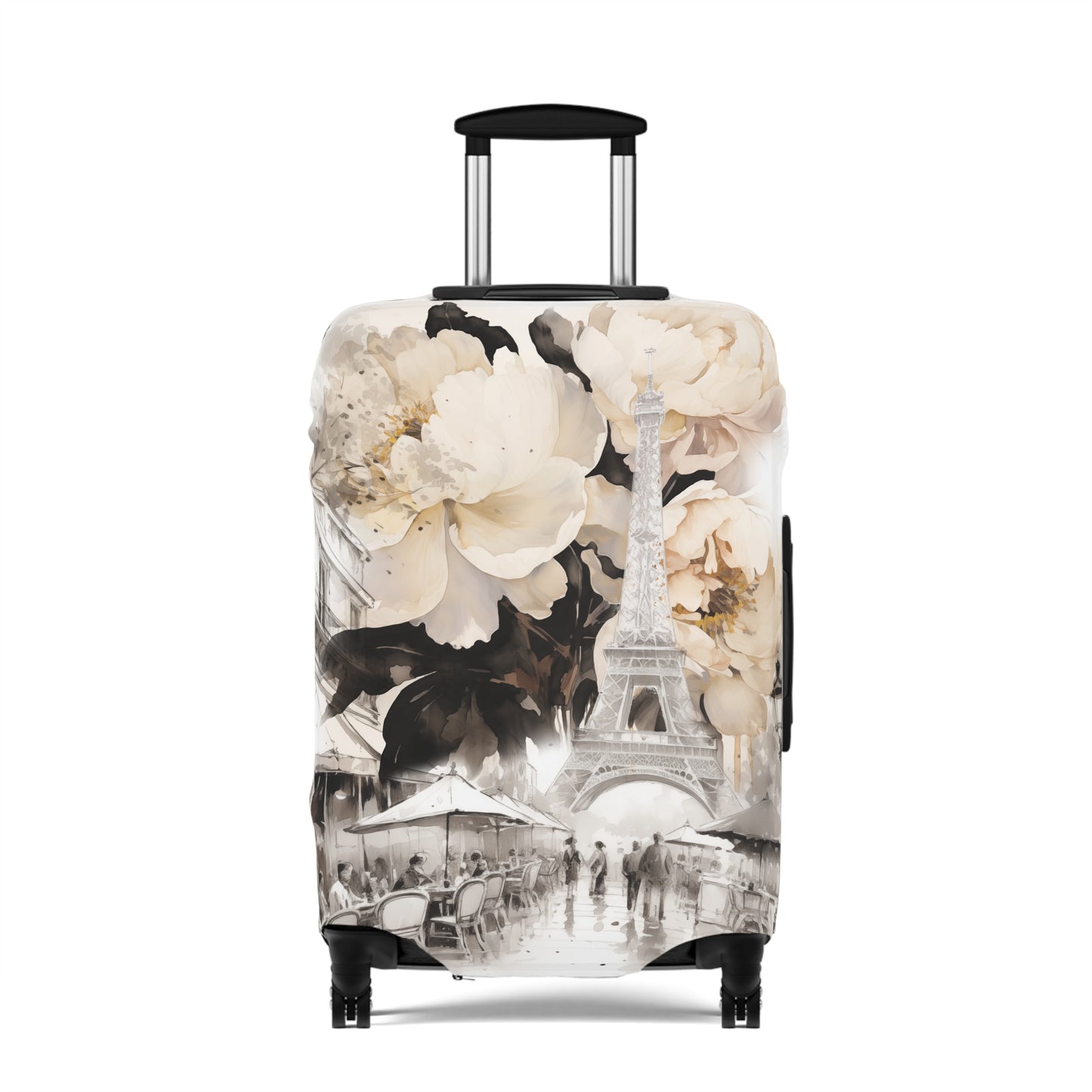 Luggage Cover - Paris, France, Eiffel Tower Cafe