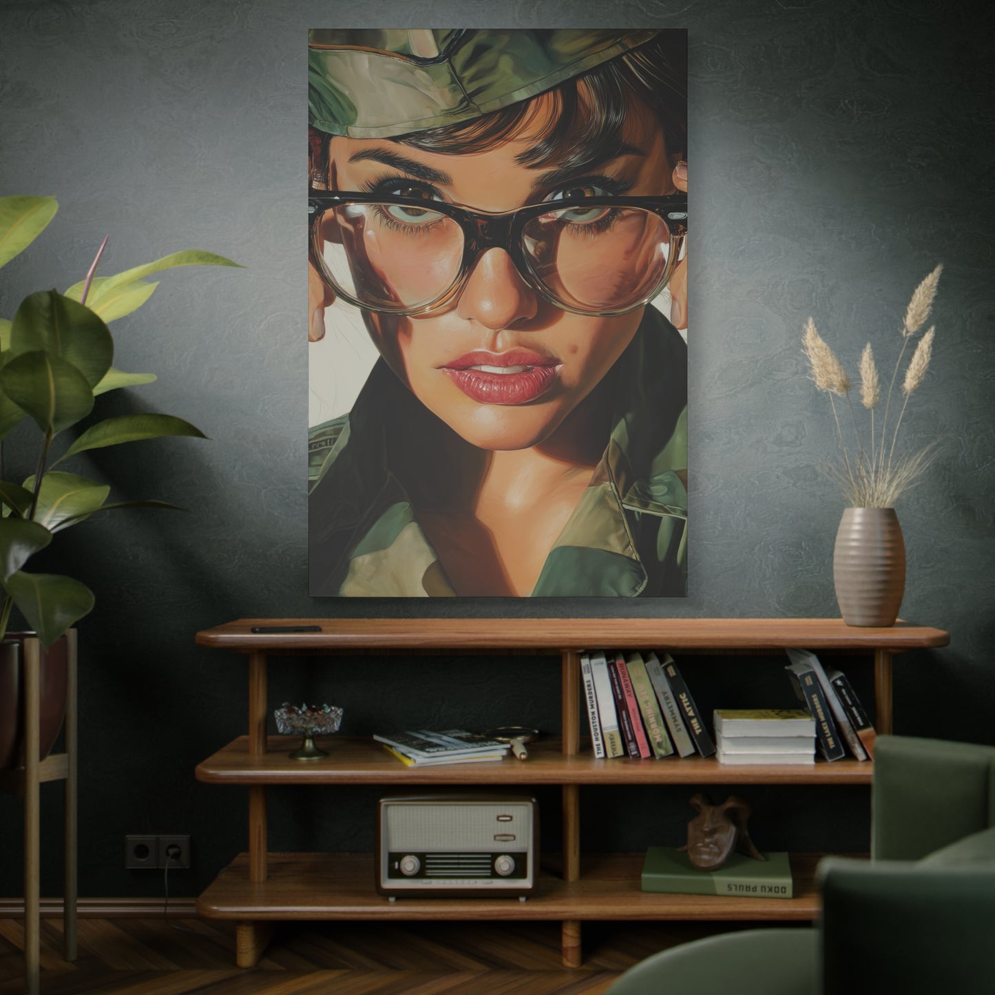 Gallery Wrapped Canvas, Liberty and Lace Art Canvas, Erotic Pinup Art Canvas – Erica