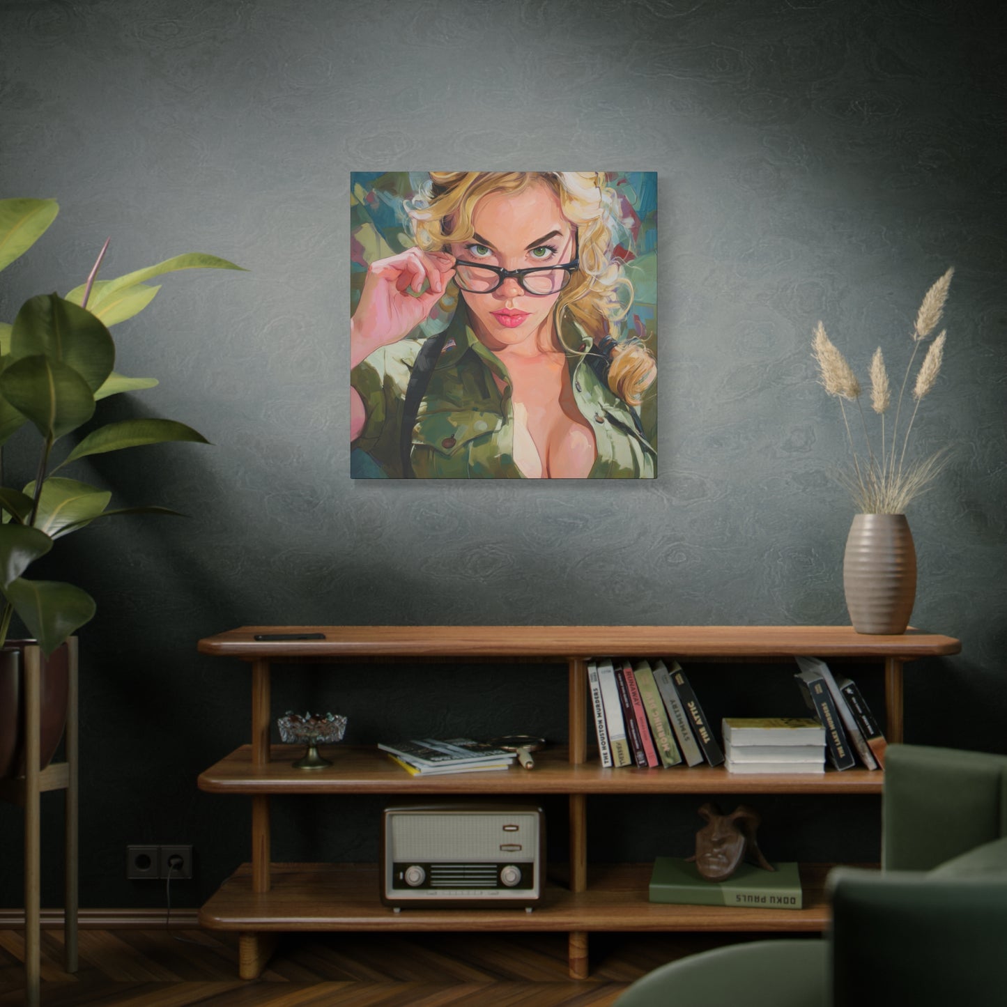 Gallery Wrapped Canvas, Liberty and Lace Art Canvas, Erotic Pinup Art Canvas – Barb