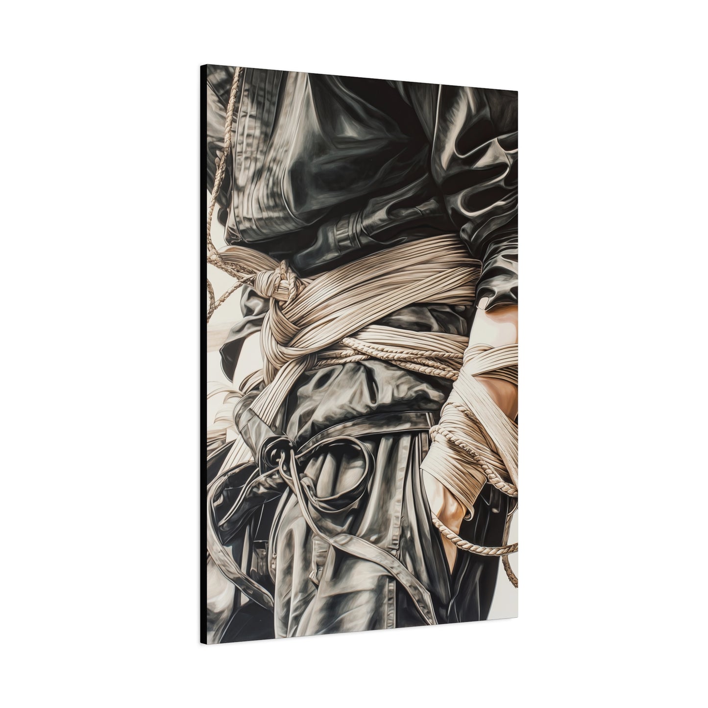 Gallery Wrapped Canvas, Ropes and Reverence Art Canvas, Erotic Shibari Art Canvas – Henri
