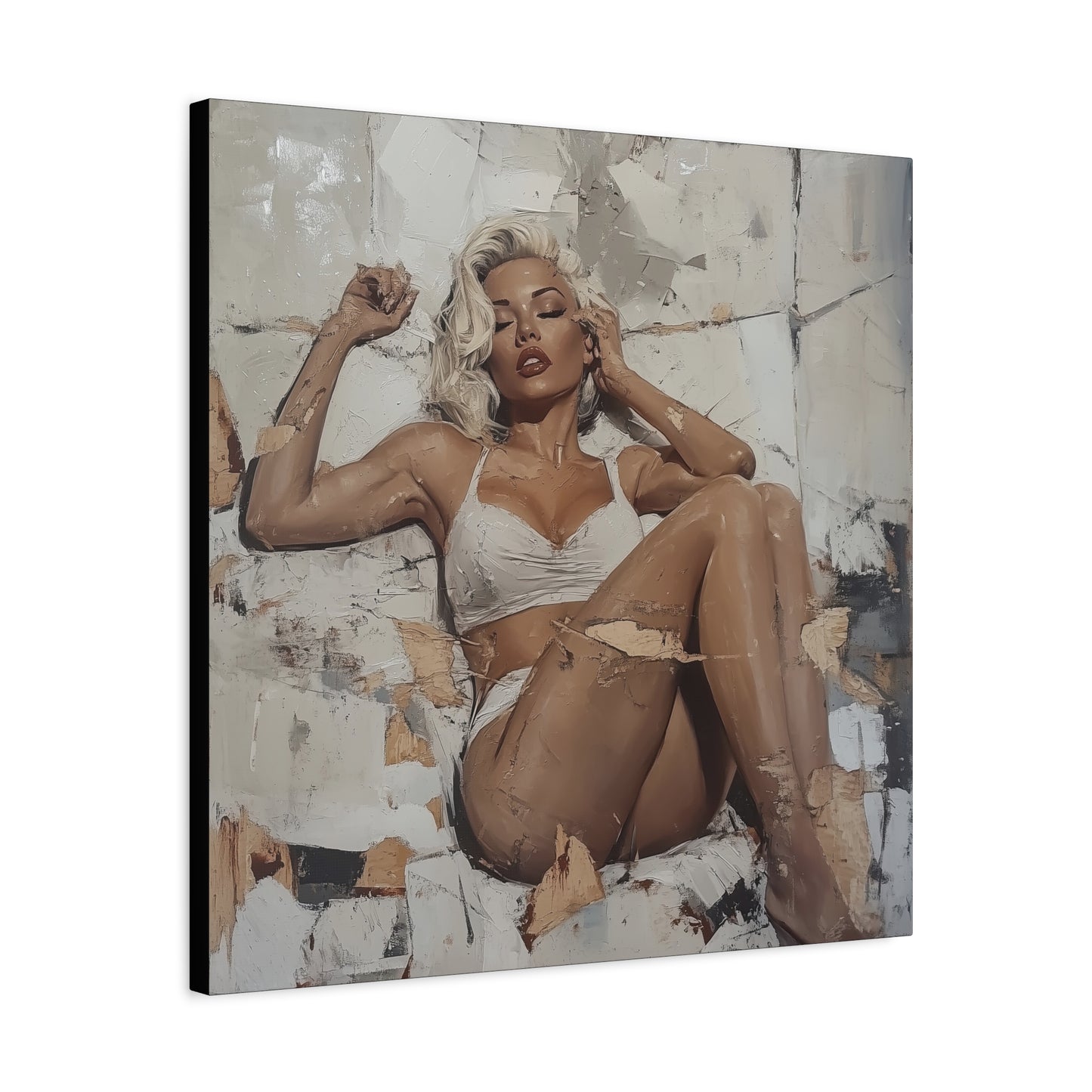 Gallery Wrapped Canvas, Guilt and Grit Adult Art Canvas, Erotic Pinup Art Canvas – Dahliana