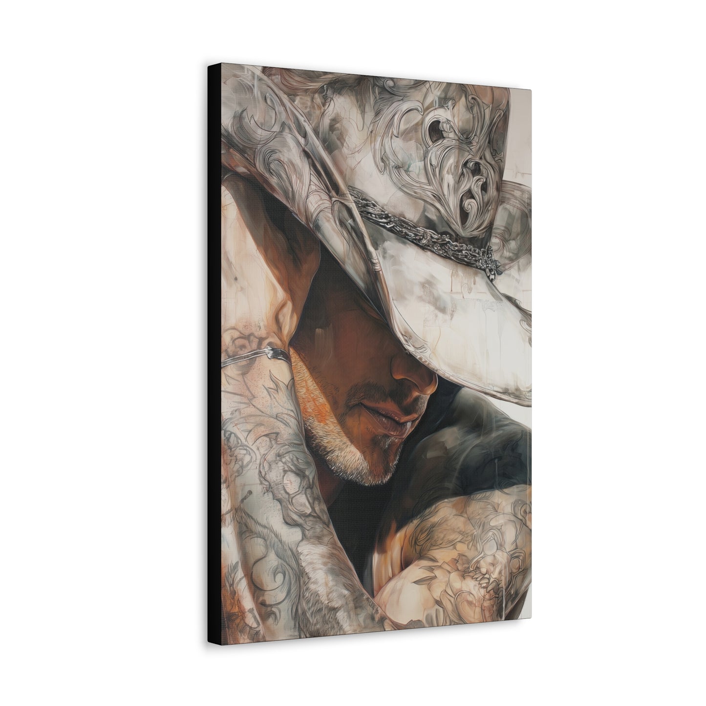 Gallery Wrapped Canvas, Wranglers and Wreckage Art Canvas, Erotic Pinup Art Canvas – Chase