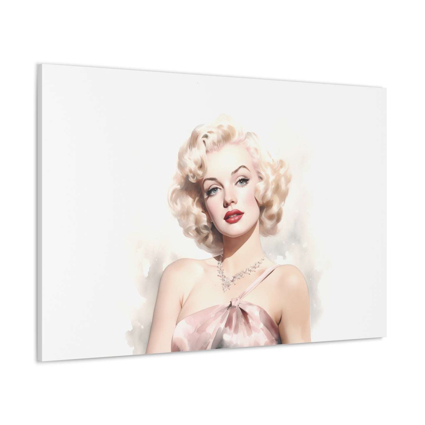 Canvas Wall Art, Gallery Wrapped Pop Art, Celebrity Wall Art – Marilyn Monroe - Pink