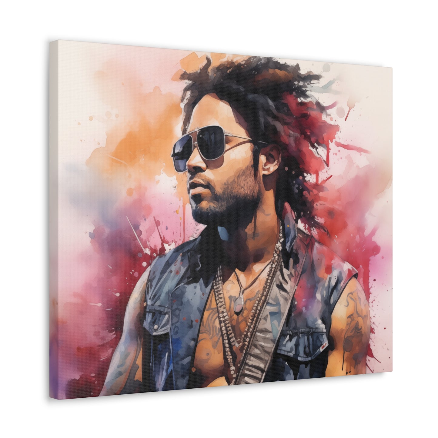 Gallery Wrapped Canvas, Celebrity Inspired, Pop Art Canvas – Lenny