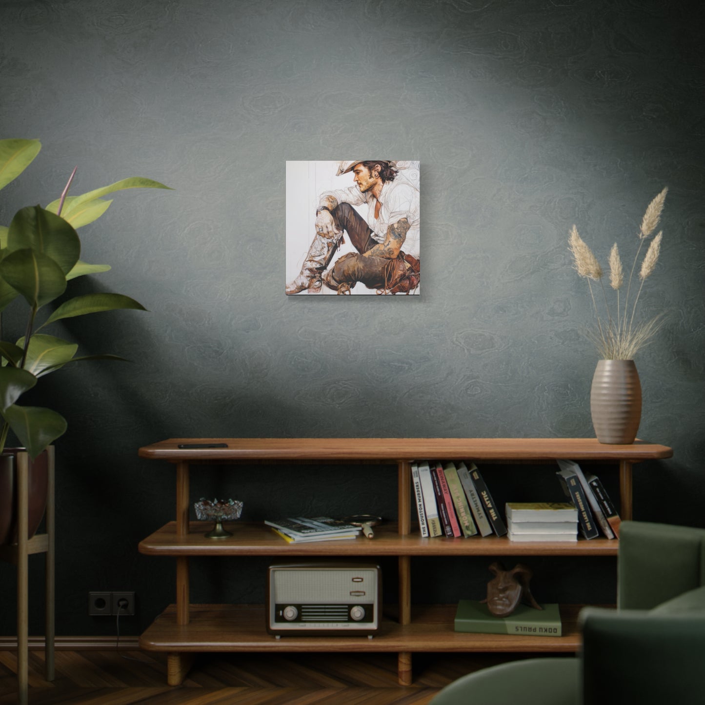Gallery Wrapped Canvas, Wranglers and Wreckage Art Canvas, Erotic Pinup Art Canvas – Boone