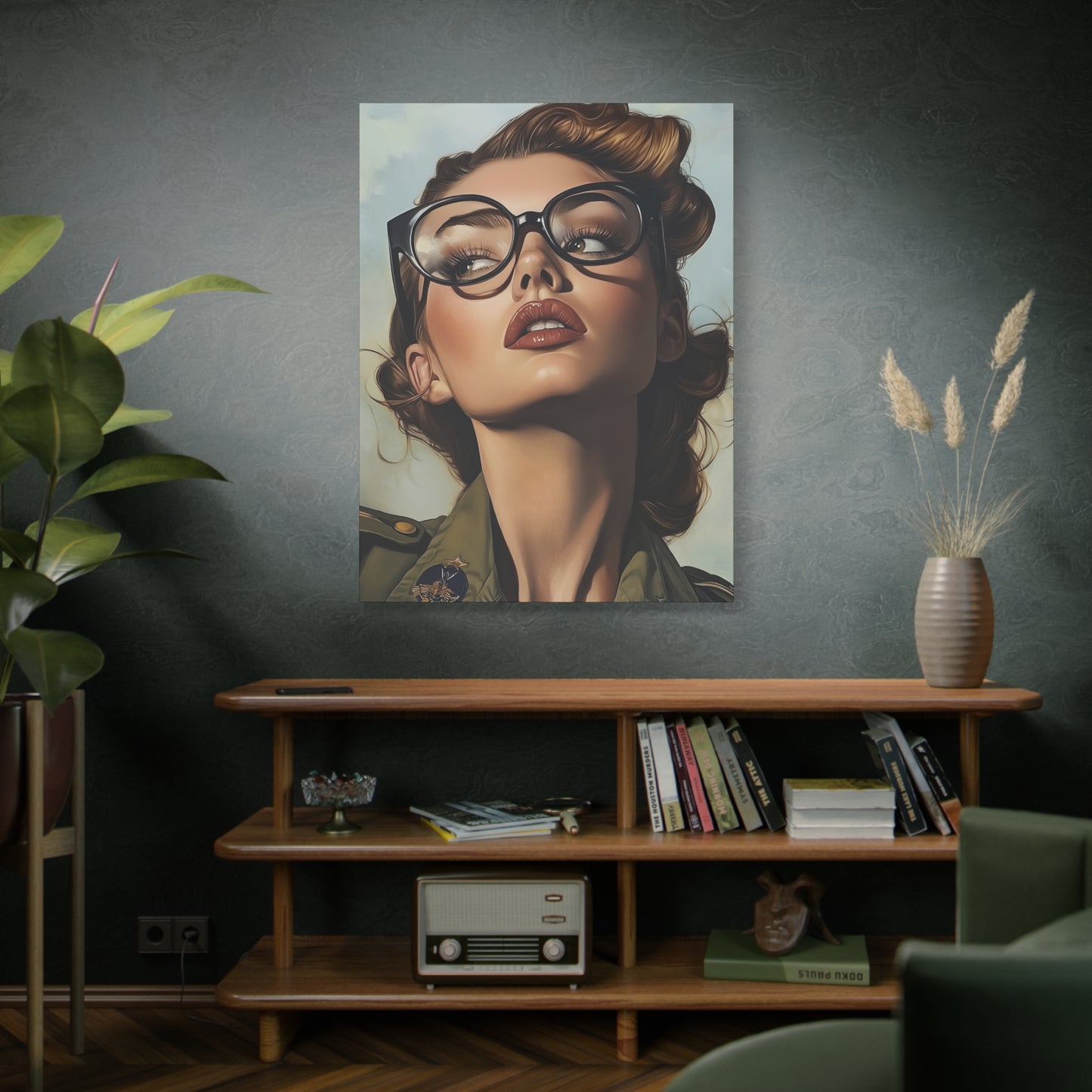 Gallery Wrapped Canvas, Liberty and Lace Art Canvas, Erotic Pinup Art Canvas – Penelope