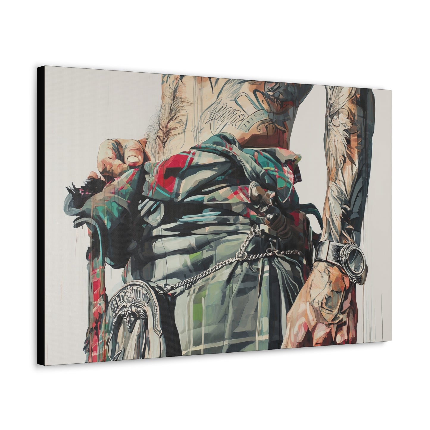 Gallery Wrapped Canvas, Kilts and Carnage Art Canvas, Erotic Pinup Art Canvas – Rory