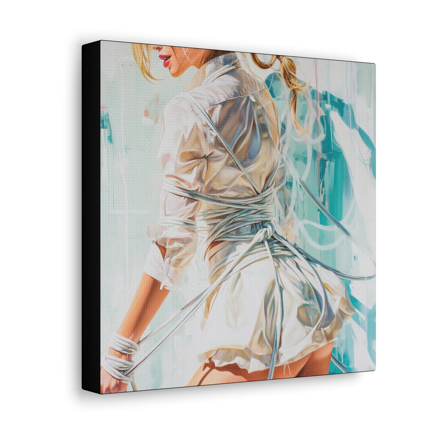 Gallery Wrapped Canvas, Ropes and Reverence Art Canvas, Erotic Shibari Art Canvas – Hannah