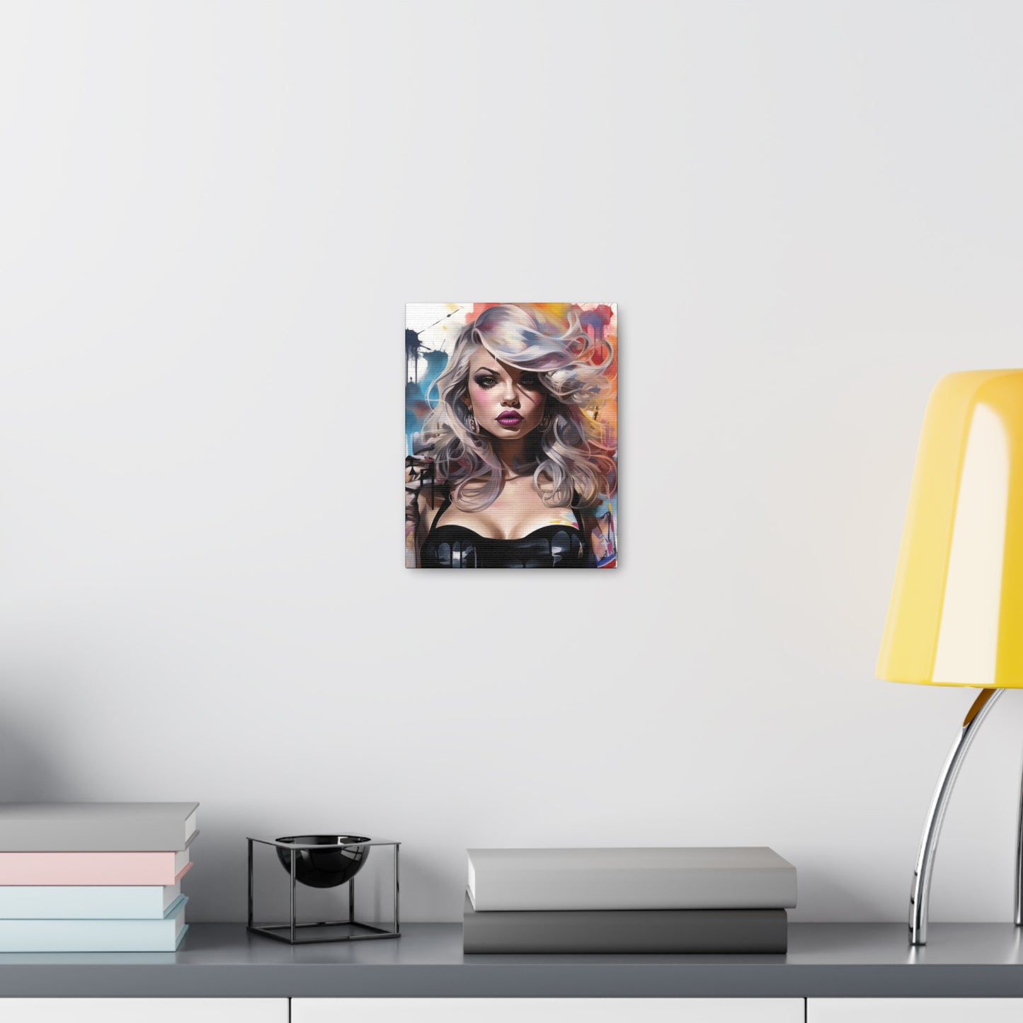 Canvas Wall Art, Gallery Wrapped Pop Art, Femme Doll Wall Art – Zephyr
