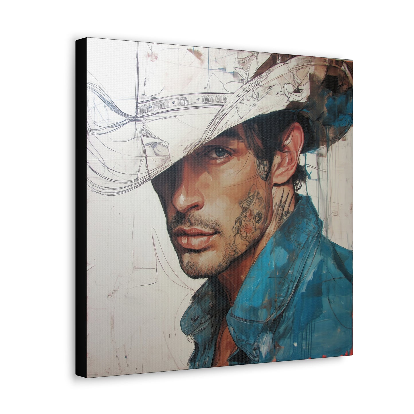 Gallery Wrapped Canvas, Wranglers and Wreckage Art Canvas, Erotic Pinup Art Canvas – Jack