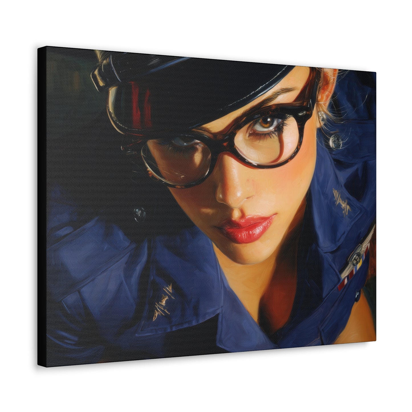 Gallery Wrapped Canvas, Liberty and Lace Art Canvas, Erotic Pinup Art Canvas – Janice