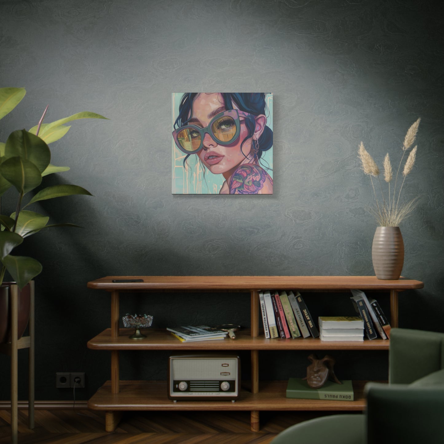 Canvas Gallery Wrap, Ladies in Lenses Wall Art, Abstract Femme Girl Art - Meg