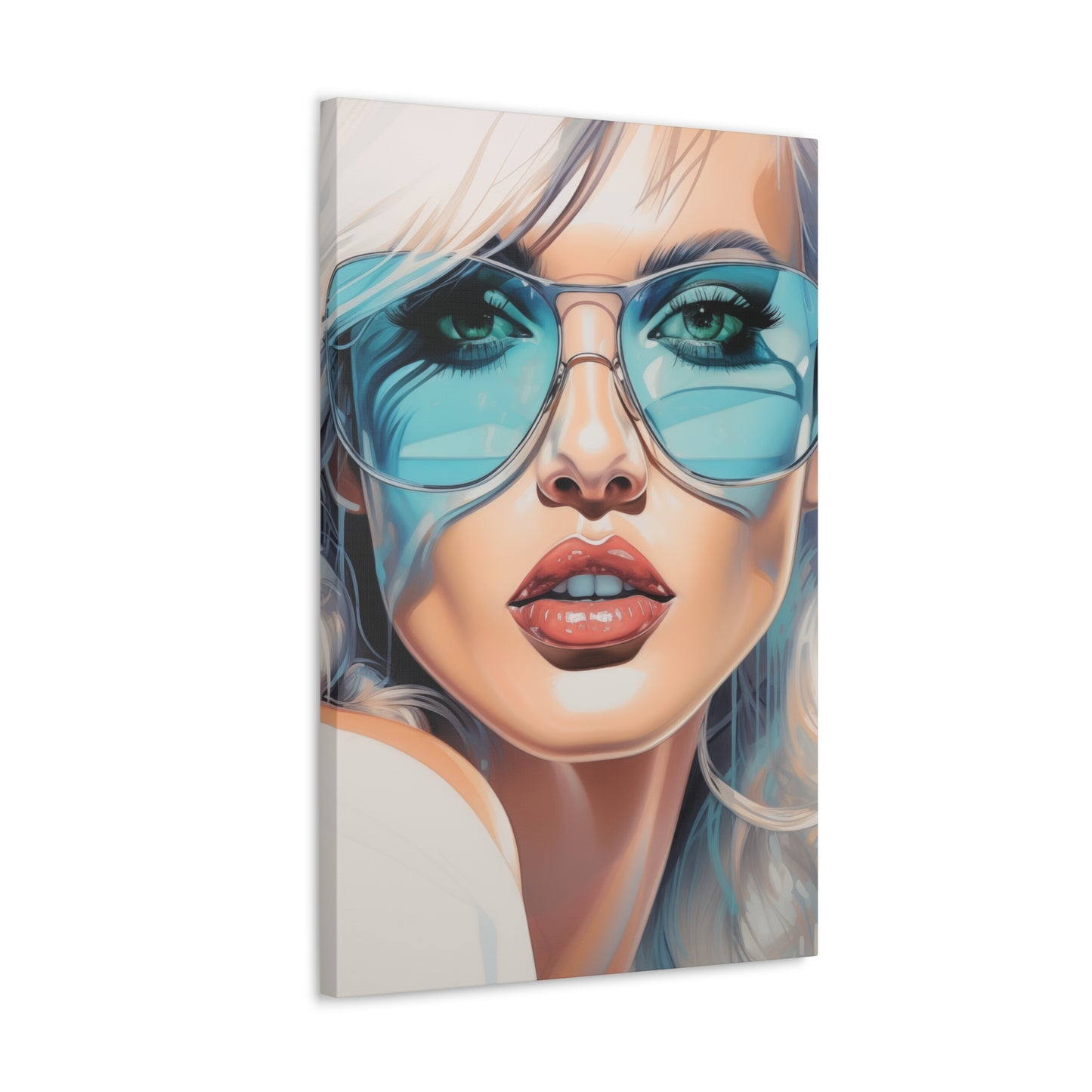 Canvas Gallery Wrapped High-Fashion Wall Art, Stylish Decor, Retro Femme Doll Pop Art – Nova