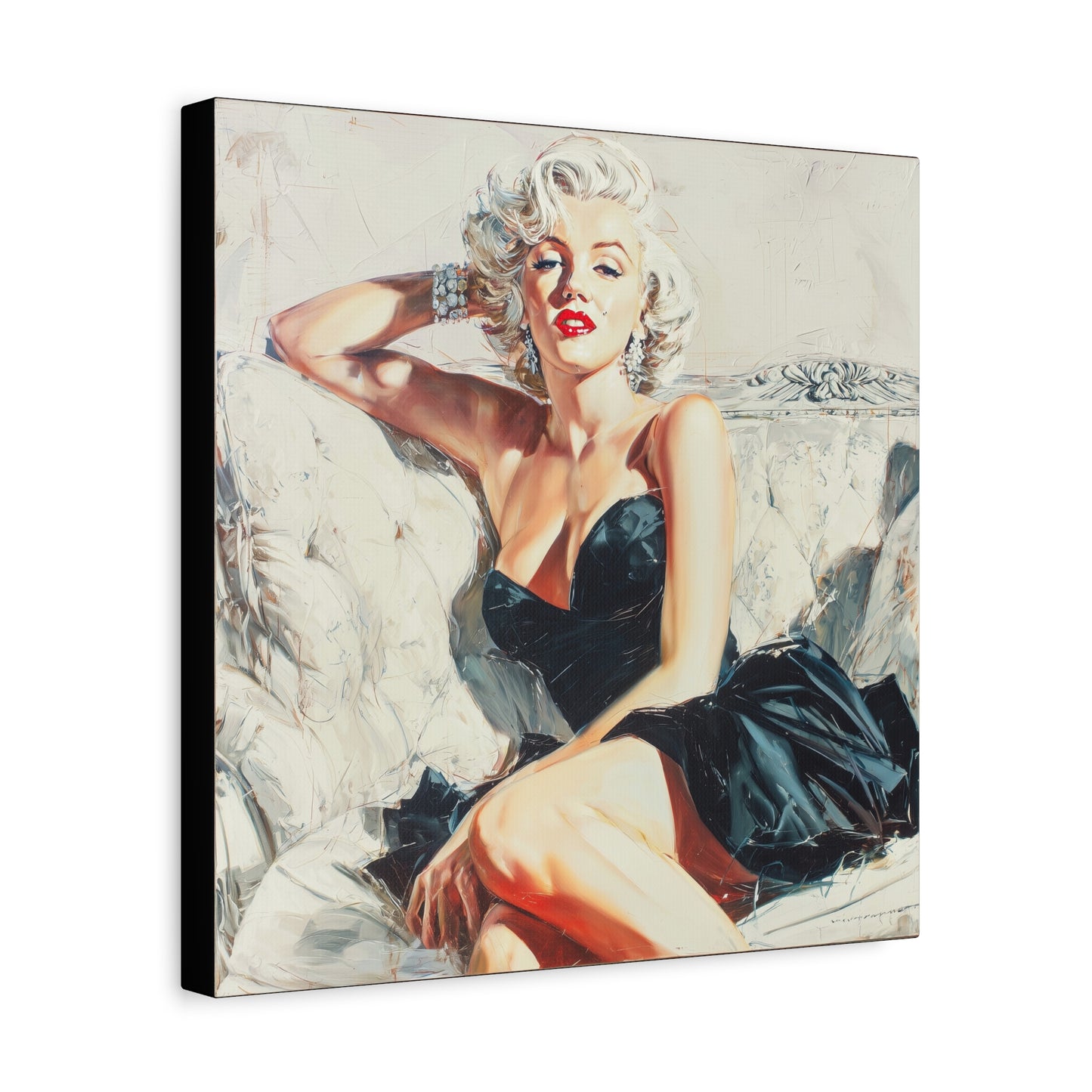 Gallery Wrapped Canvas, The Diva Project Art Canvas, Pinup Art Canvas – Marilyn Monroe - FIVE