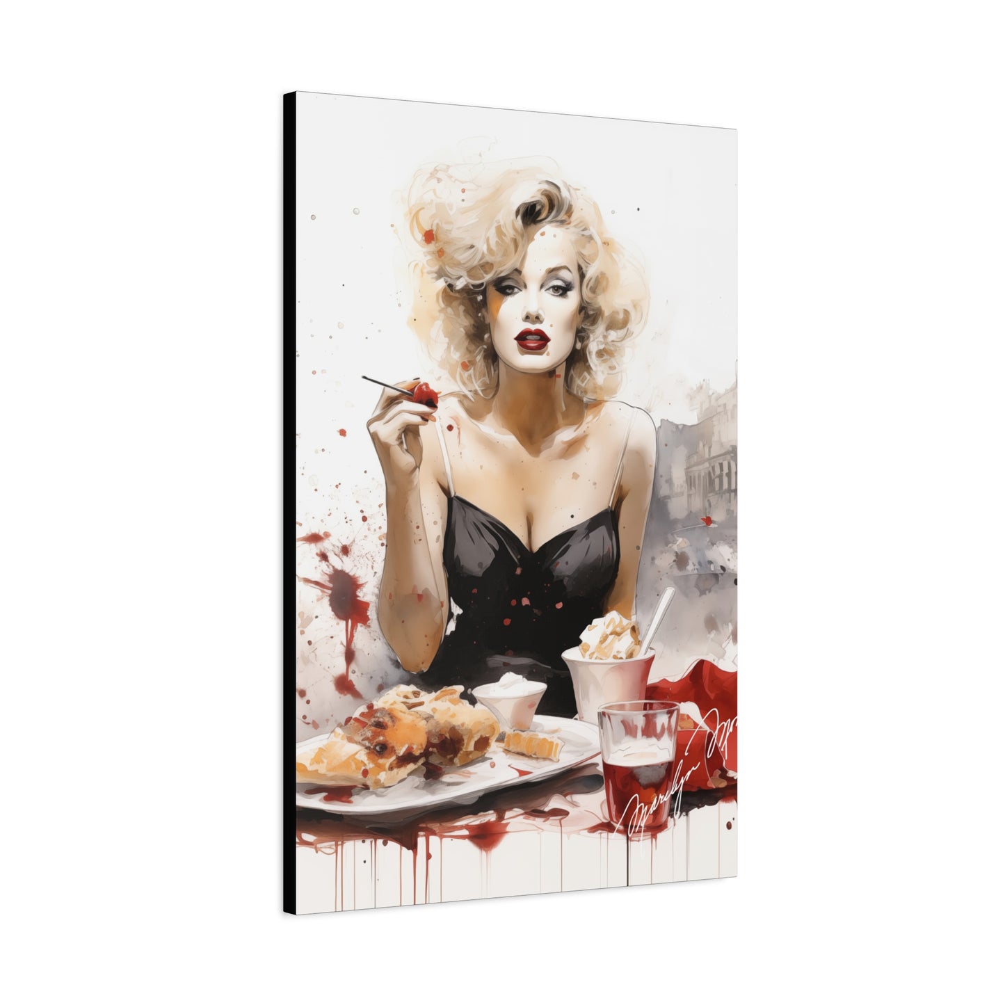 Canvas Wall Art, Gallery Wrapped Pop Art, Celebrity Wall Art – Marilyn Monroe - Cafe