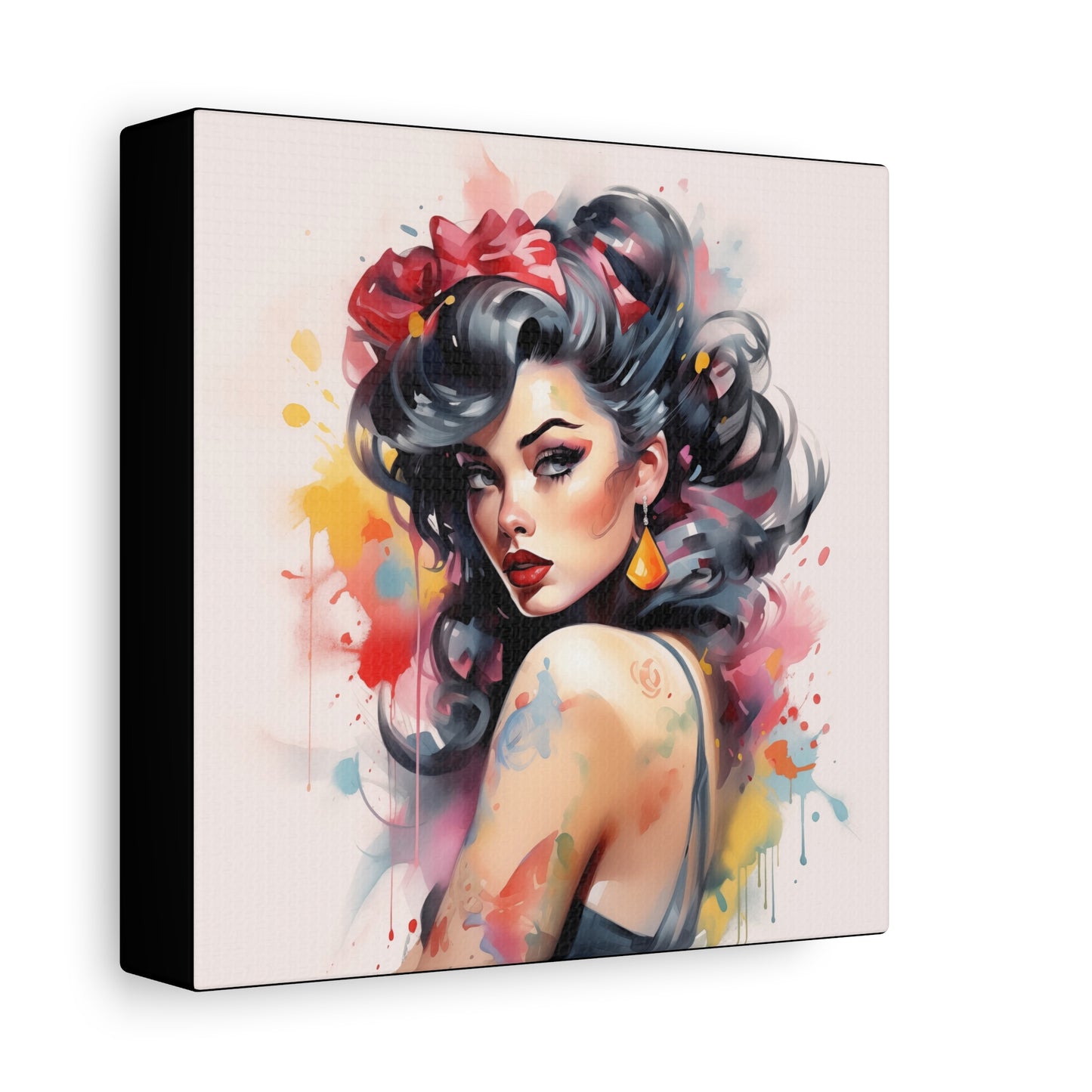 Canvas Wall Art, Gallery Wrapped Pop Art, Femme Doll Wall Art – Genevieve