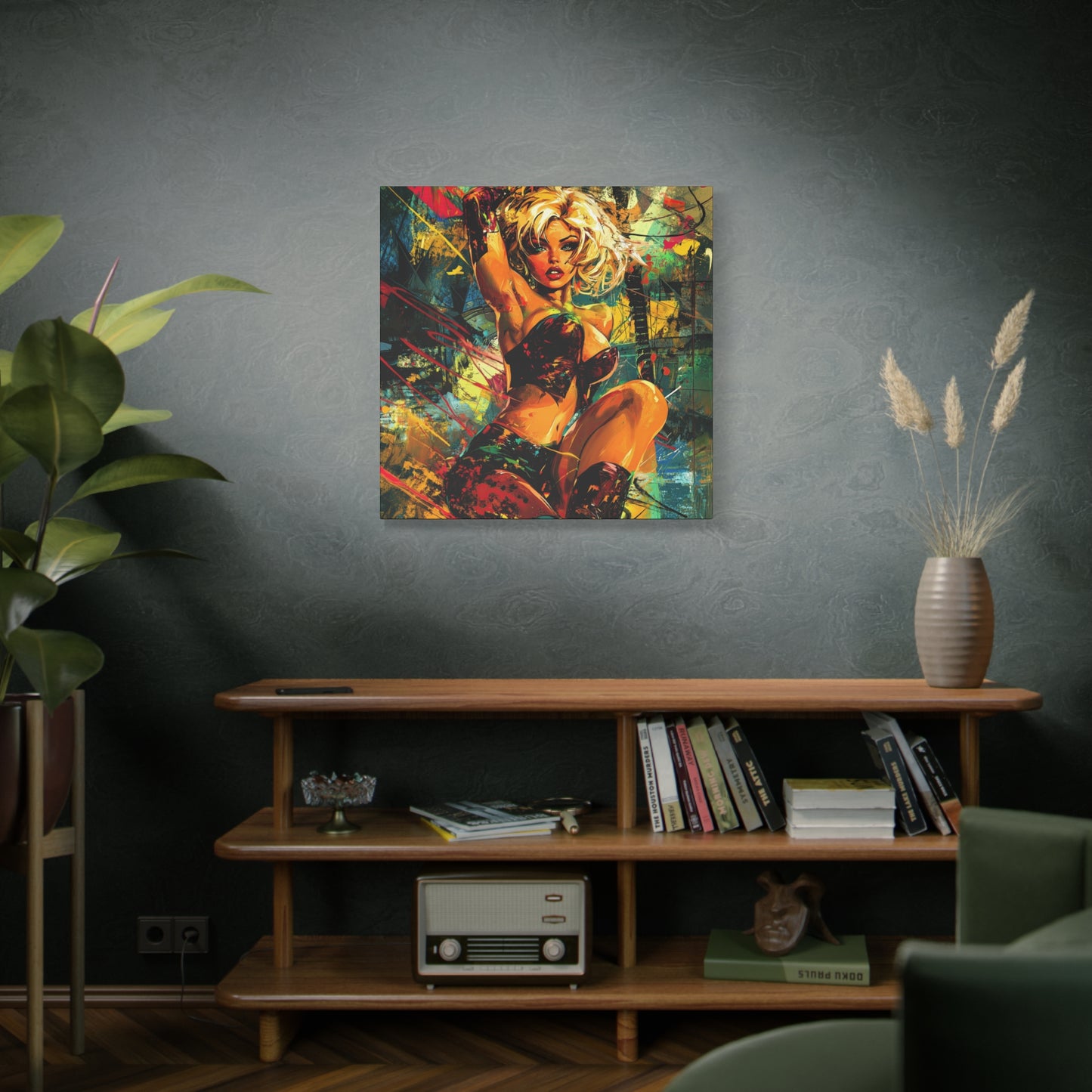 Gallery Wrapped Canvas, Guilt and Grit Adult Art Canvas, Erotic Pinup Art Canvas – Robin