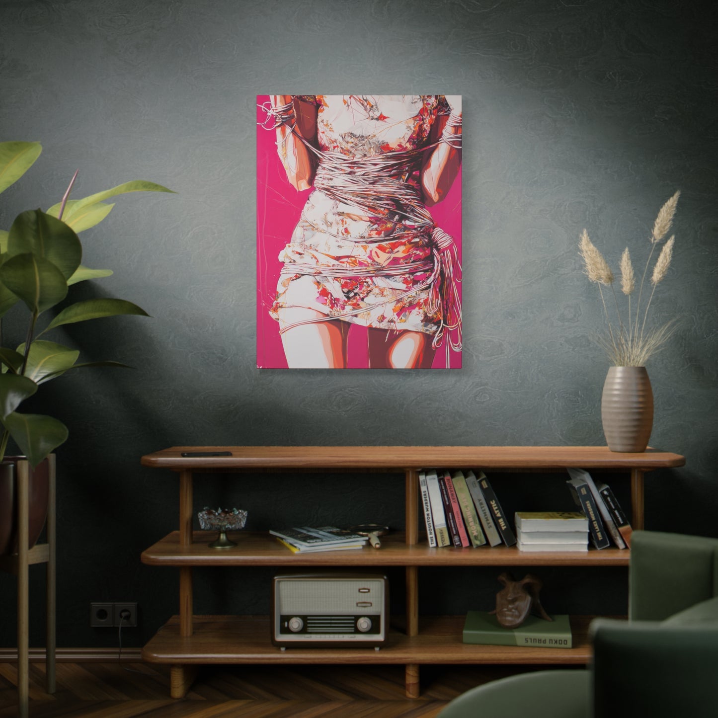 Gallery Wrapped Canvas, Ropes and Reverence Art Canvas, Erotic Shibari Art Canvas – Reika