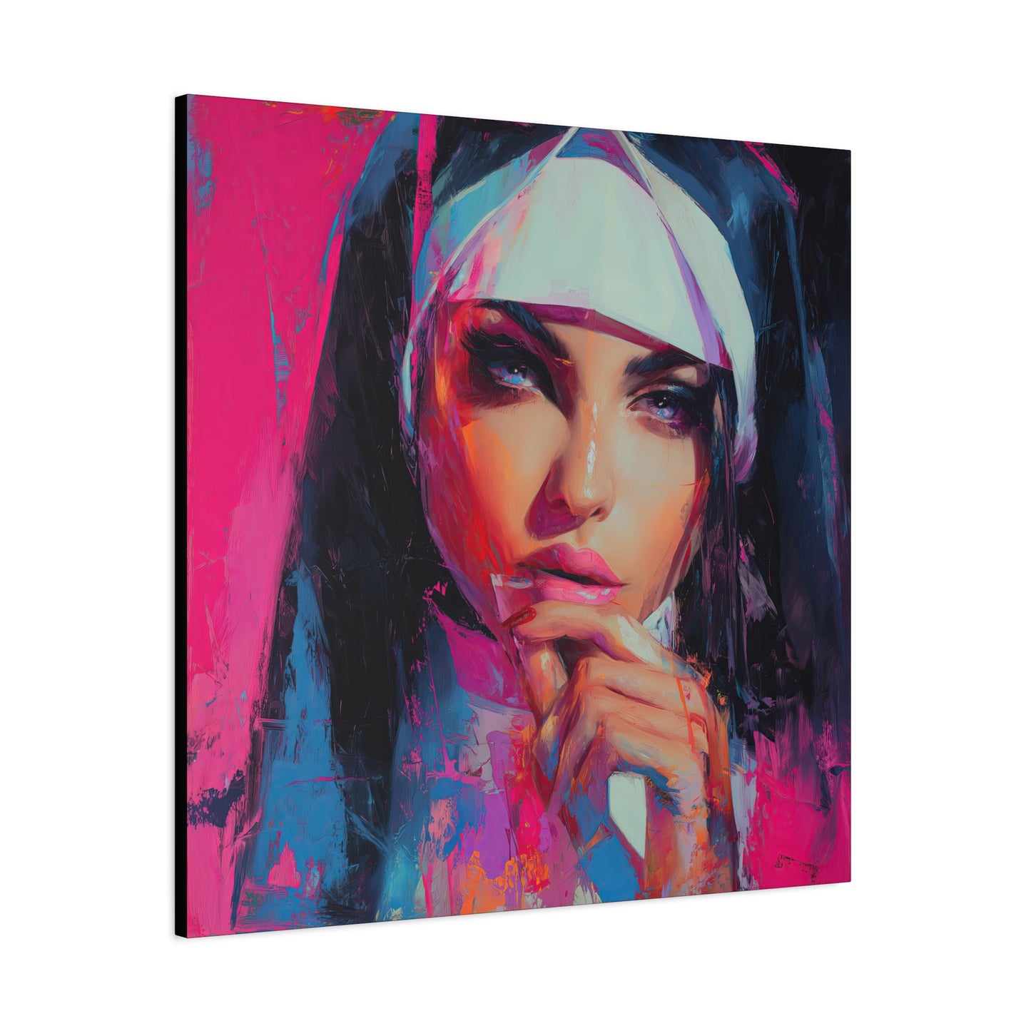 Gallery Wrapped Canvas, Habits and Heresy Art Canvas, Naughty Nuns Art Canvas – Sister Lucienne