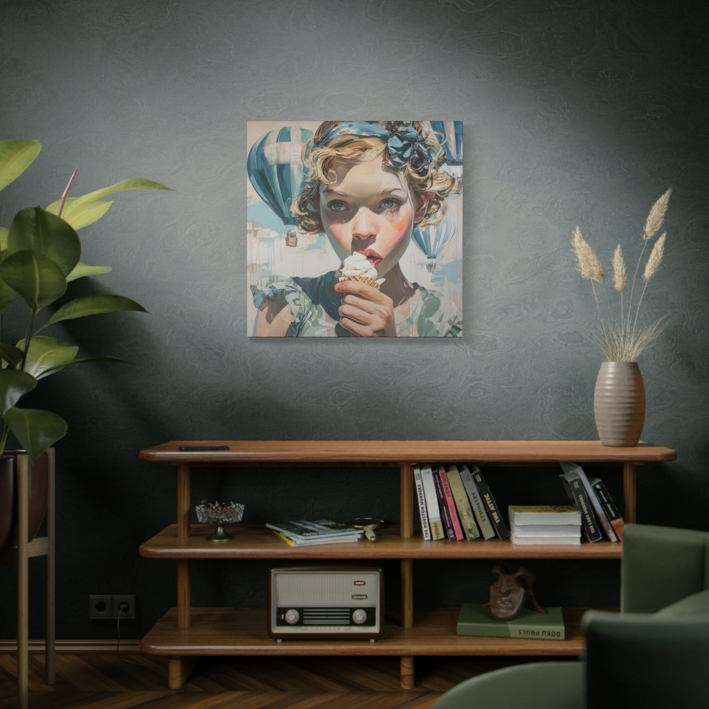 Gallery Wrapped Canvas, Sweet Summer Nostalgia, Sugar and Spice Art Canvas, Ice Cream Dreams Art – Lottie