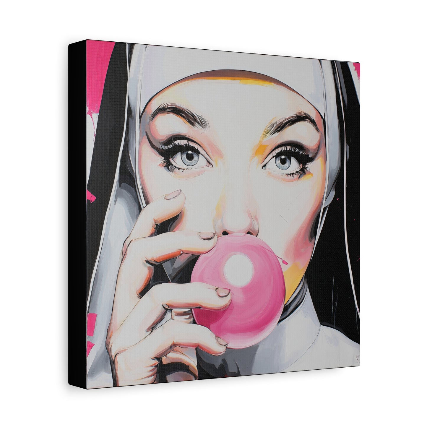 Gallery Wrapped Canvas, Habits and Heresy Art Canvas, Naughty Nuns Art Canvas – Sister Gloria