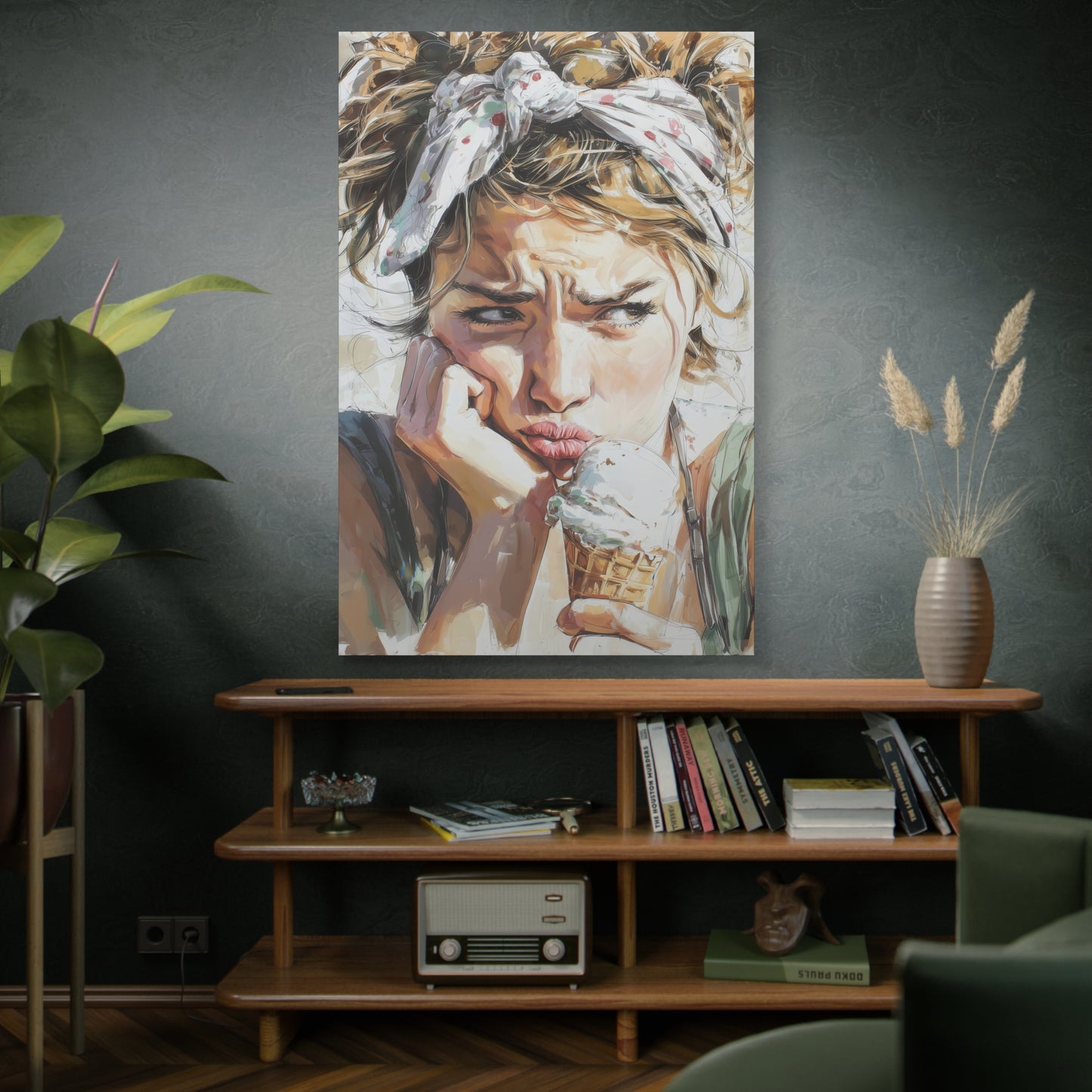 Gallery Wrapped Canvas, Sweet Summer Nostalgia, Sugar and Spice Art Canvas, Ice Cream Dreams Art – Josie