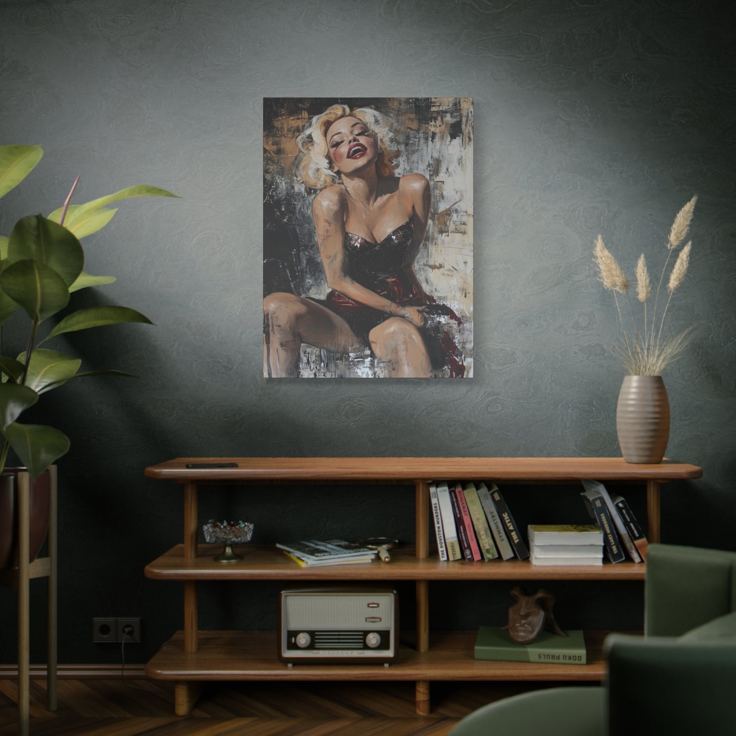 Gallery Wrapped Canvas, Guilt and Grit Adult Art Canvas, Erotic Pinup Art Canvas – Aria