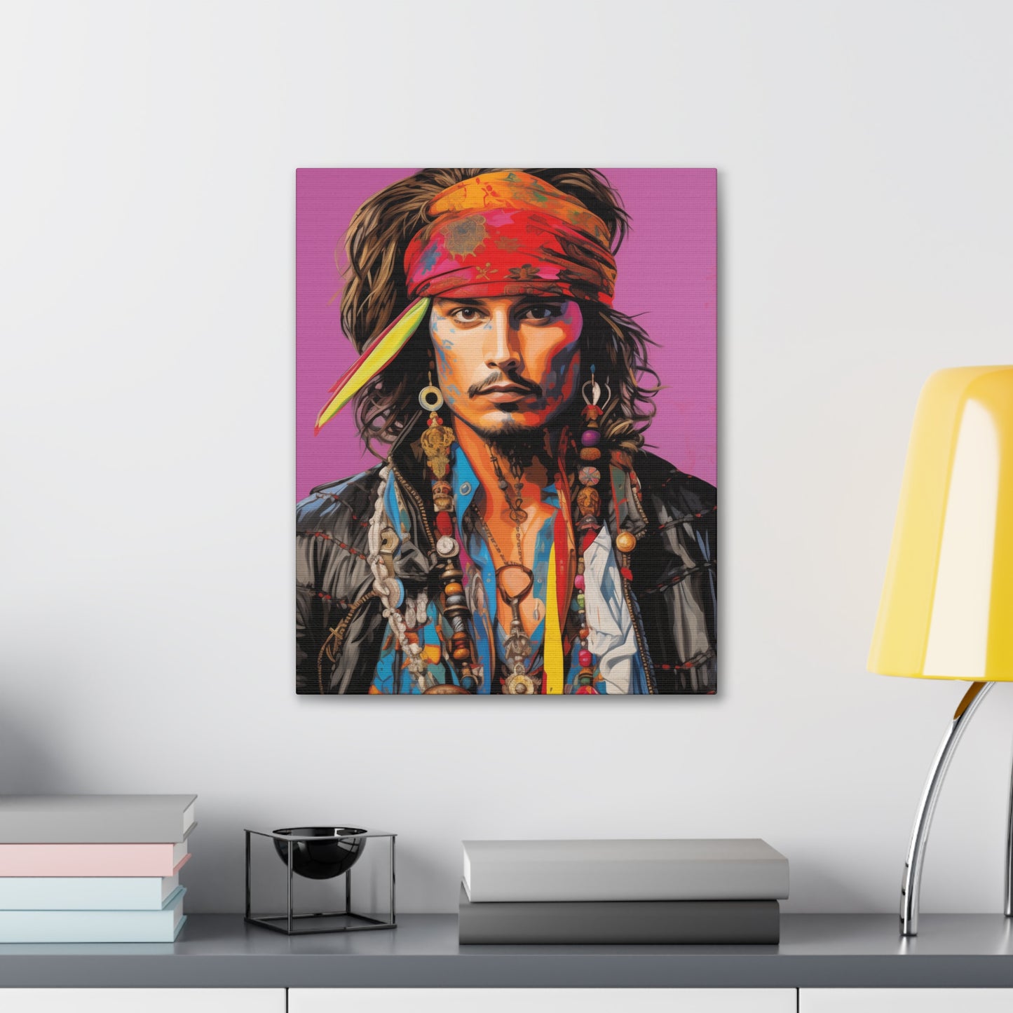 Gallery Wrapped Canvas, Celebrity Inspired, Pop Art Canvas – Johnny Also