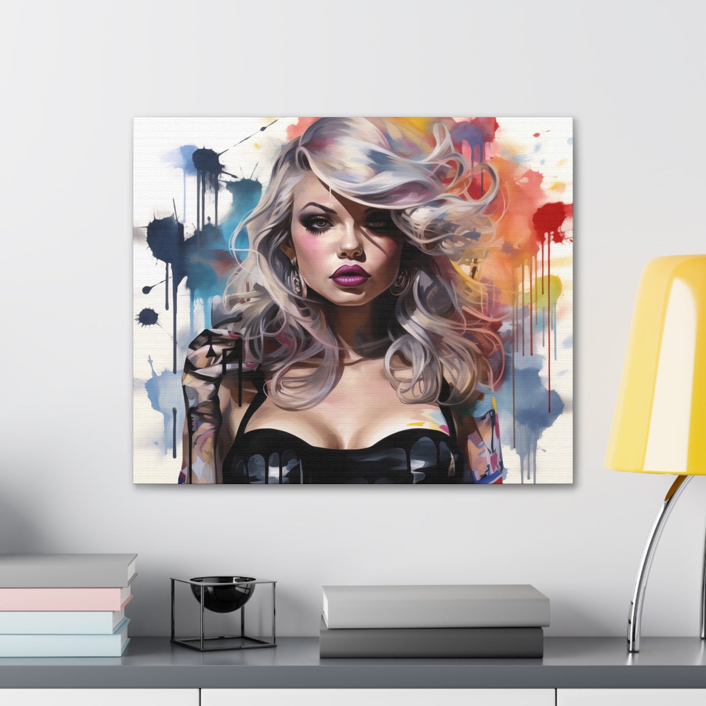 Canvas Wall Art, Gallery Wrapped Pop Art, Femme Doll Wall Art – Zephyr