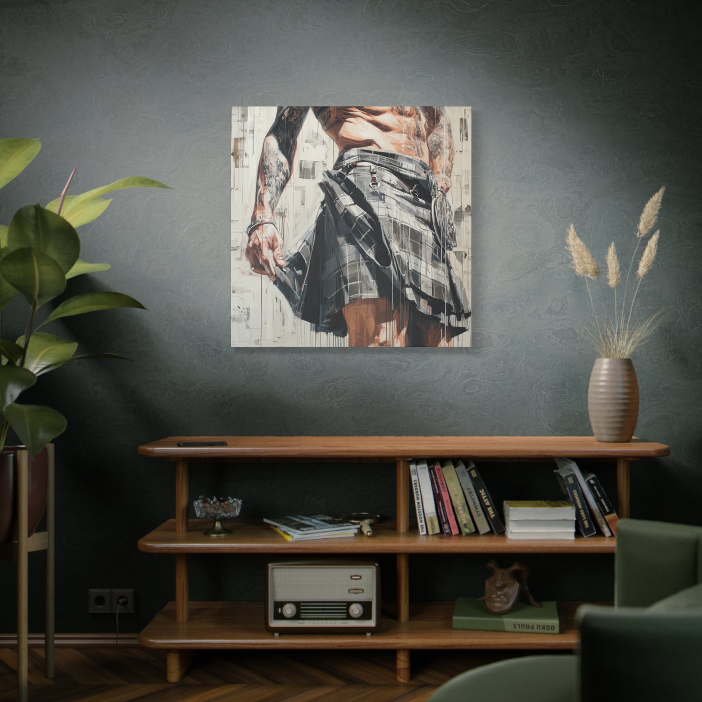 Gallery Wrapped Canvas, Kilts and Carnage Art Canvas, Erotic Pinup Art Canvas – Torin