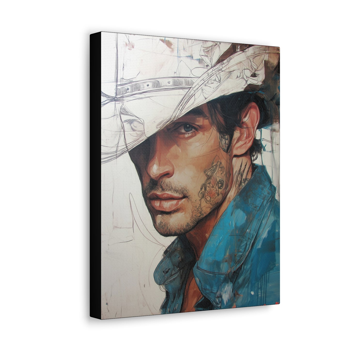 Gallery Wrapped Canvas, Wranglers and Wreckage Art Canvas, Erotic Pinup Art Canvas – Jack