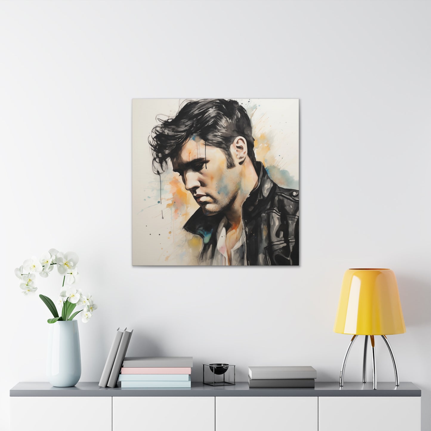 Gallery Wrapped Canvas, Celebrity Inspired, Pop Art Canvas – Elvis Also