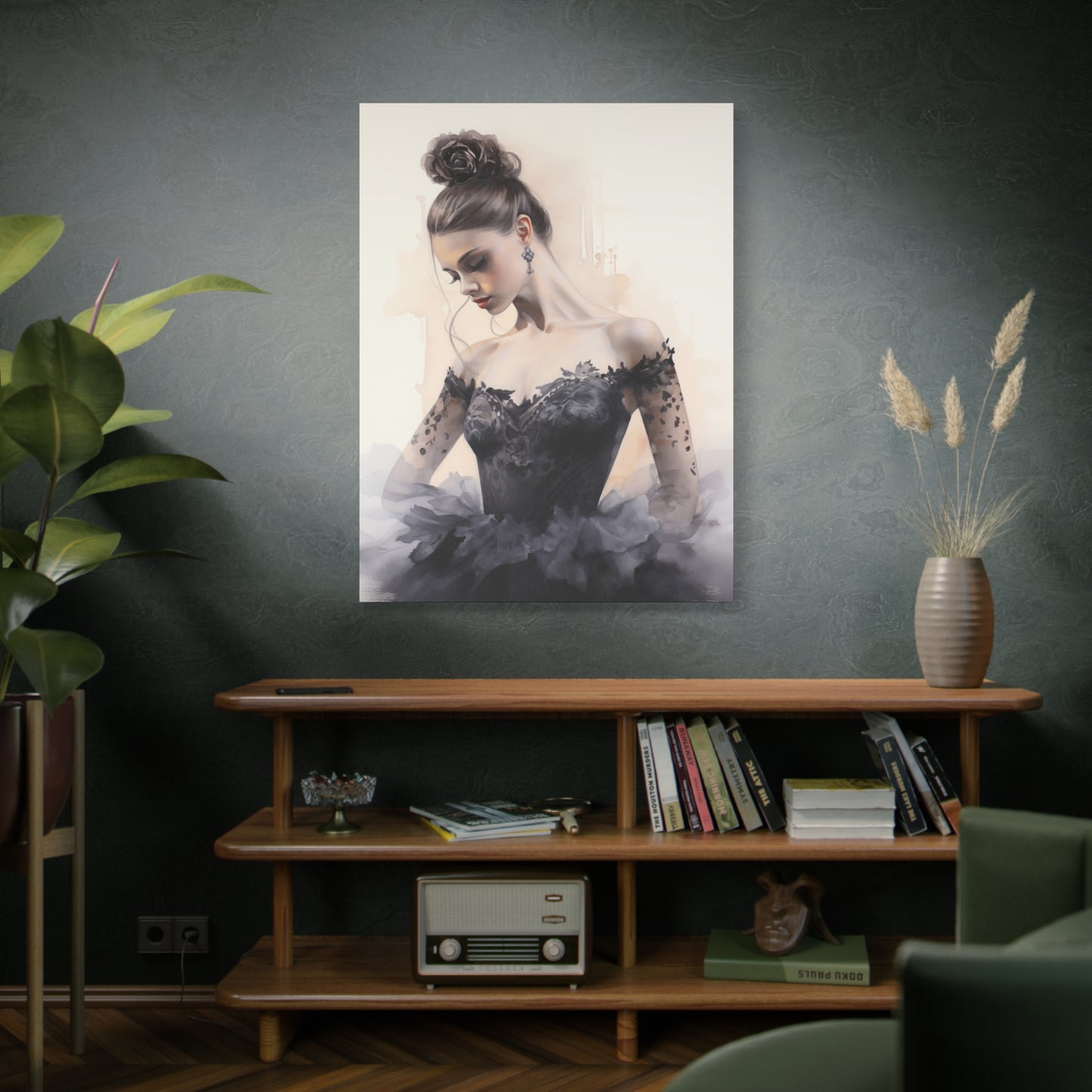 Pointes and Platforms, Gallery Wrapped Canvas, Ballerina Beauty, Ballet Art Canvas – Lola
