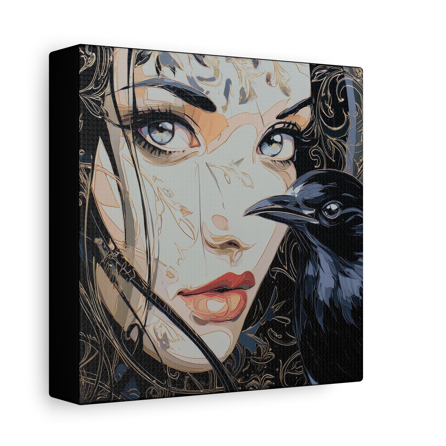 Gallery Wrapped Canvas, Myth and Bones Gothic Art Canvas, Dark Muse Canvas - Luxor