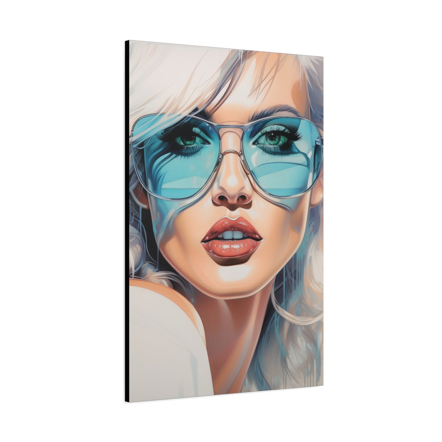 Canvas Gallery Wrapped High-Fashion Wall Art, Stylish Decor, Retro Femme Doll Pop Art – Nova