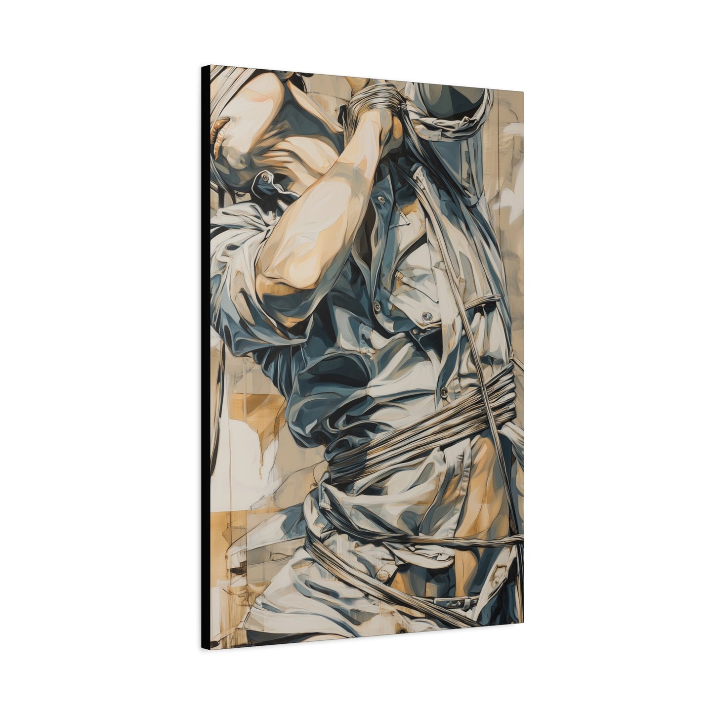 Gallery Wrapped Canvas, Ropes and Reverence Art Canvas, Erotic Shibari Art Canvas – Kai