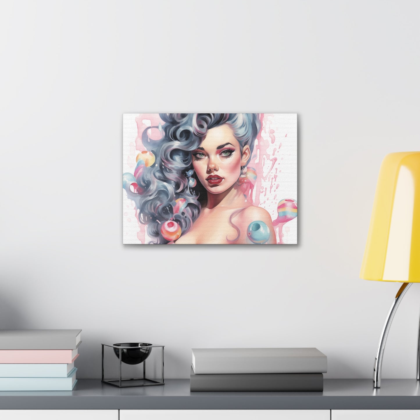 Canvas Wall Art, Gallery Wrapped Pop Art, Femme Doll Wall Art – Lux
