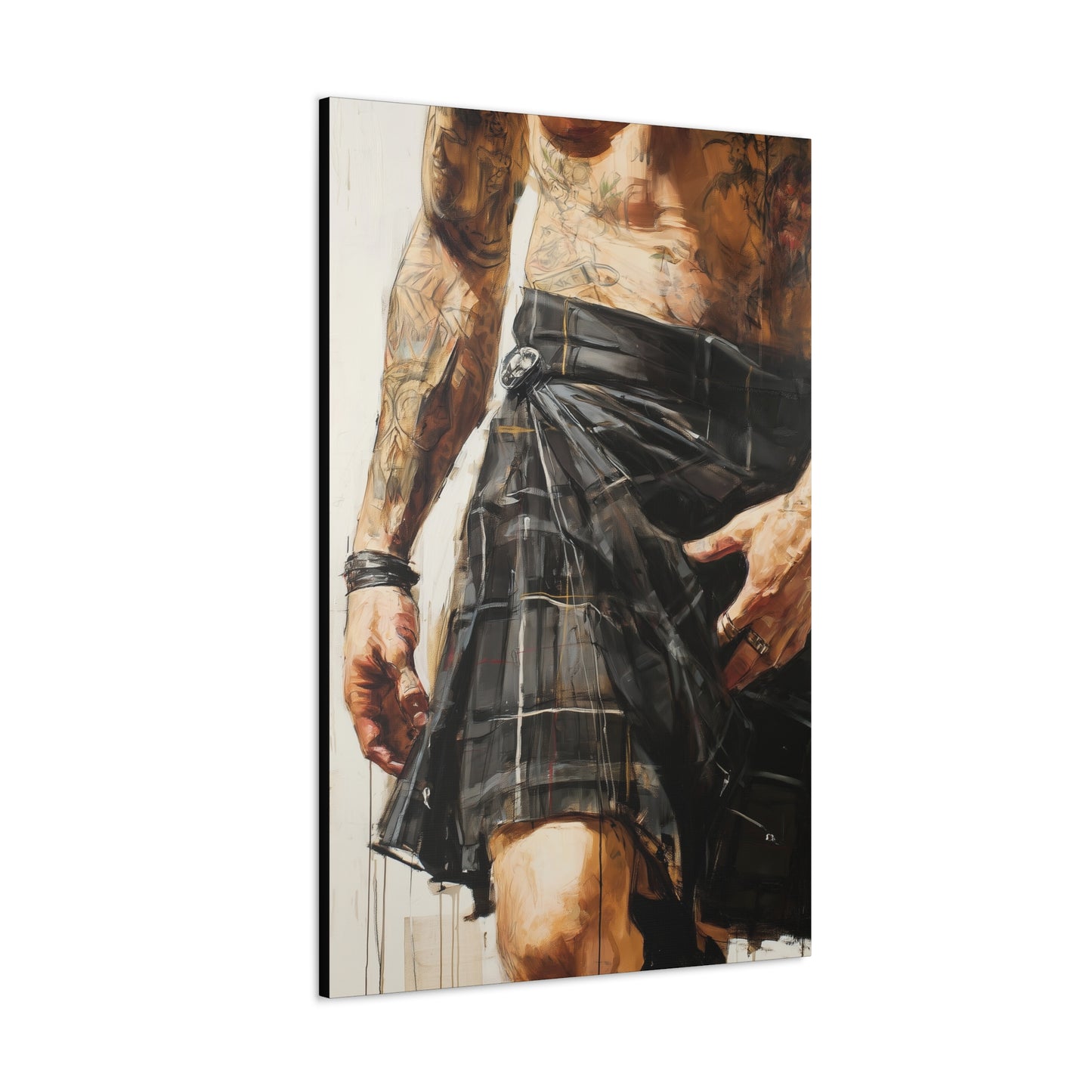 Gallery Wrapped Canvas, Kilts and Carnage Art Canvas, Erotic Pinup Art Canvas – Brodie