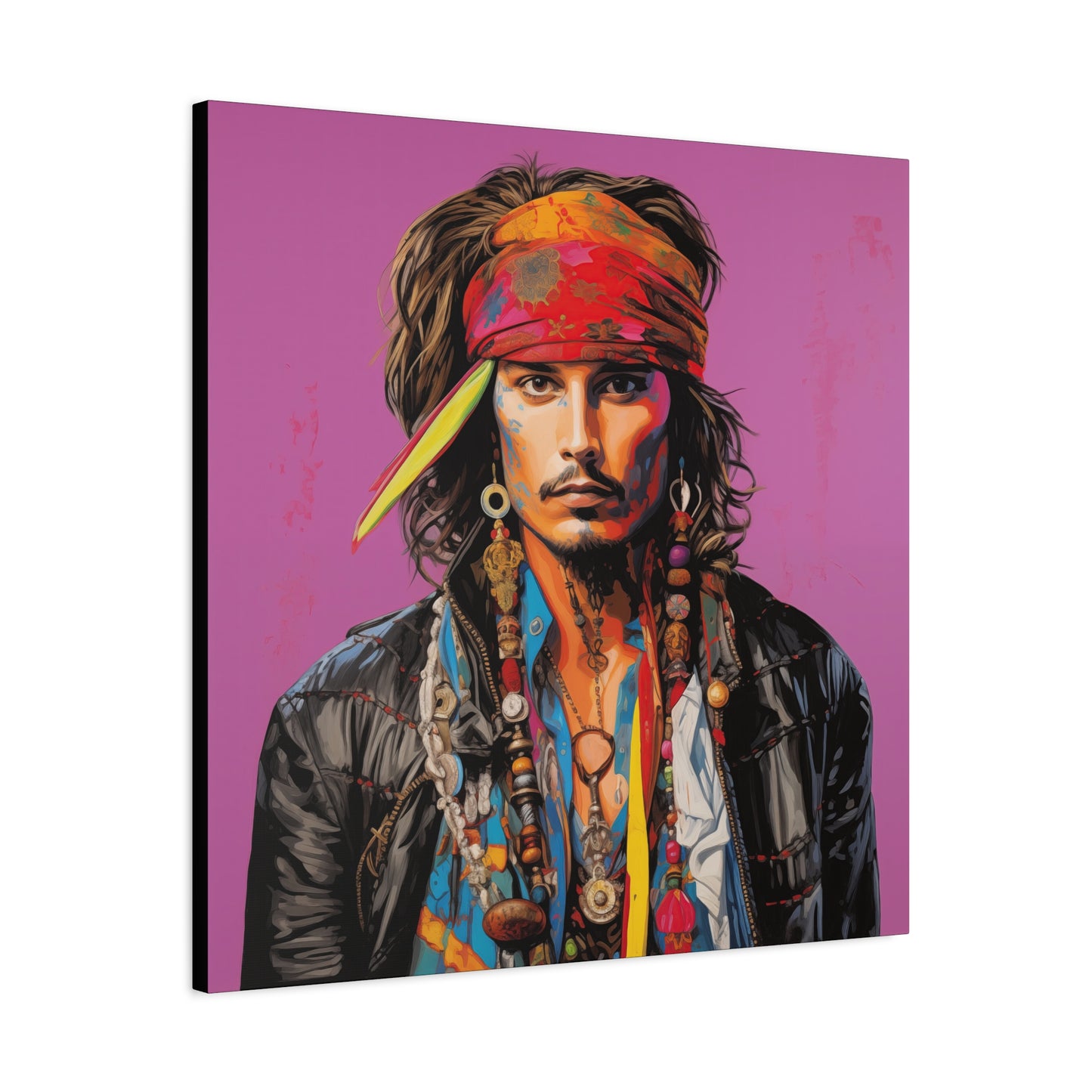 Gallery Wrapped Canvas, Celebrity Inspired, Pop Art Canvas – Johnny