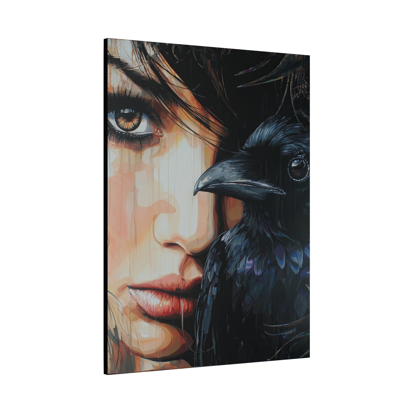Gallery Wrapped Canvas, Myth and Bones Gothic Art Canvas, Dark Muse Canvas - Solène