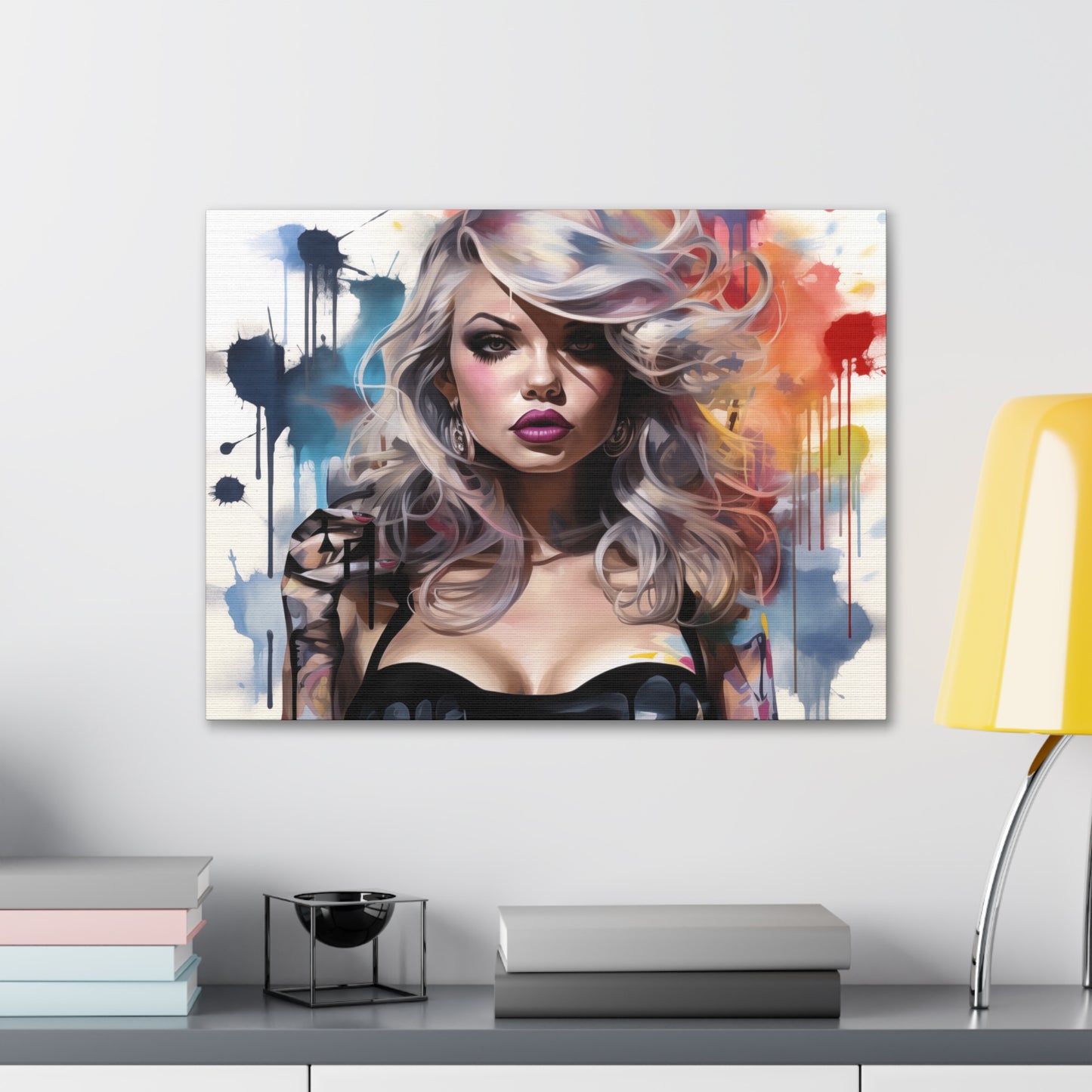 Canvas Wall Art, Gallery Wrapped Pop Art, Femme Doll Wall Art – Zephyr