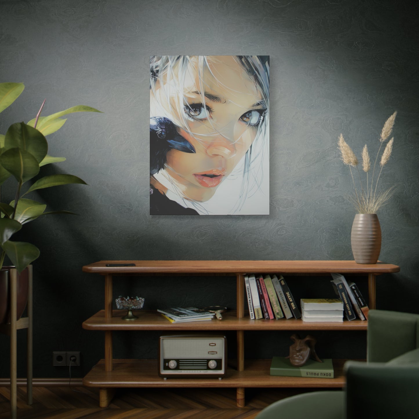 Gallery Wrapped Canvas, Myth and Bones Gothic Art Canvas, Dark Muse Canvas - Danika