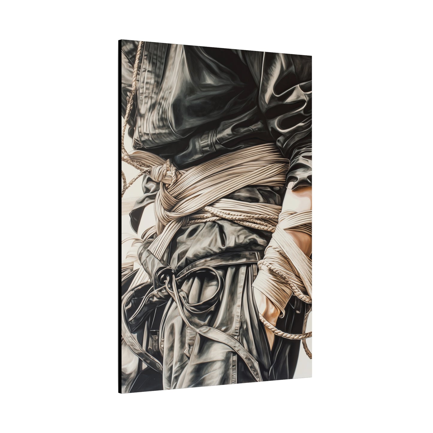 Gallery Wrapped Canvas, Ropes and Reverence Art Canvas, Erotic Shibari Art Canvas – Henri