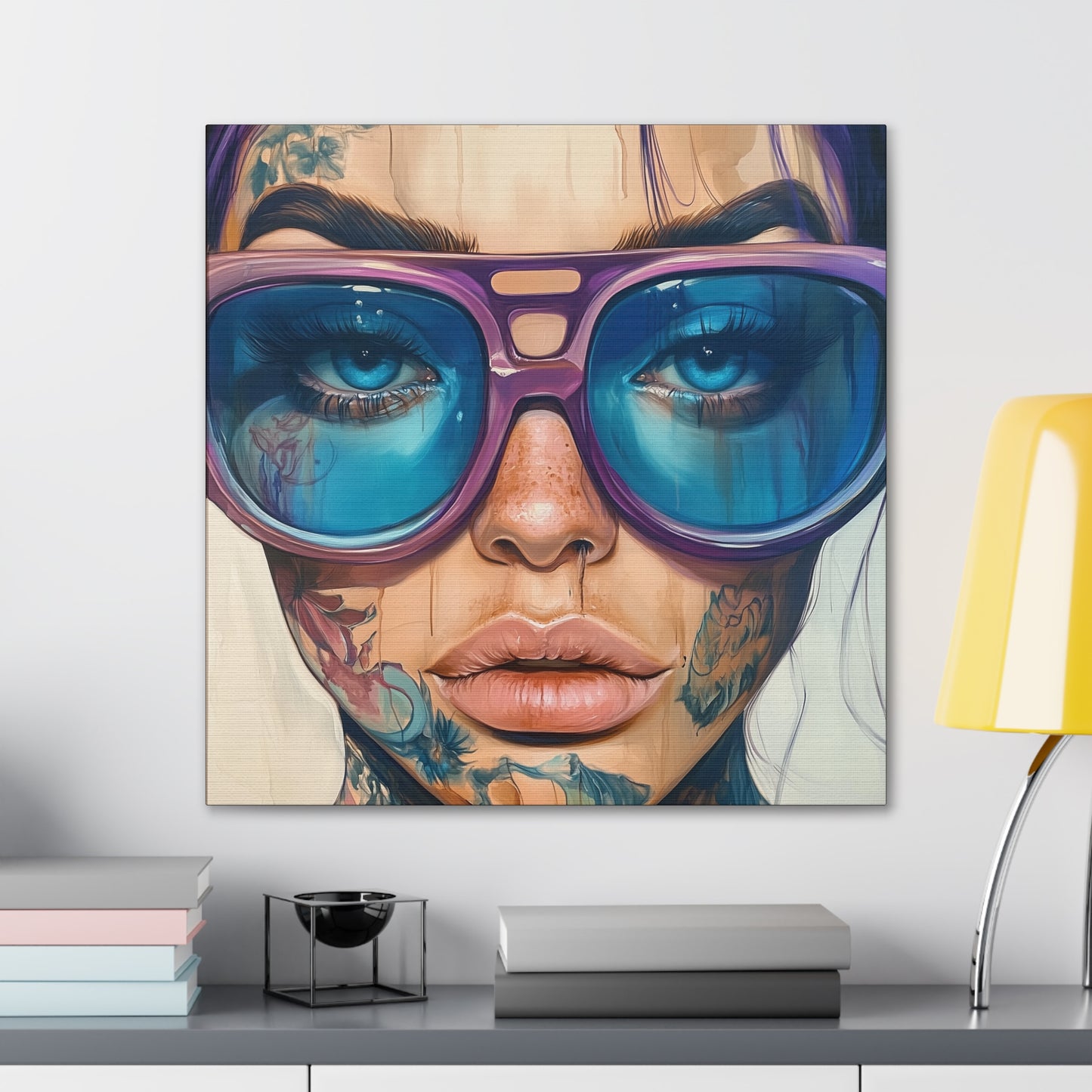 Canvas Gallery Wrap, Ladies in Lenses Wall Art, Abstract Femme Girl Art - Jane
