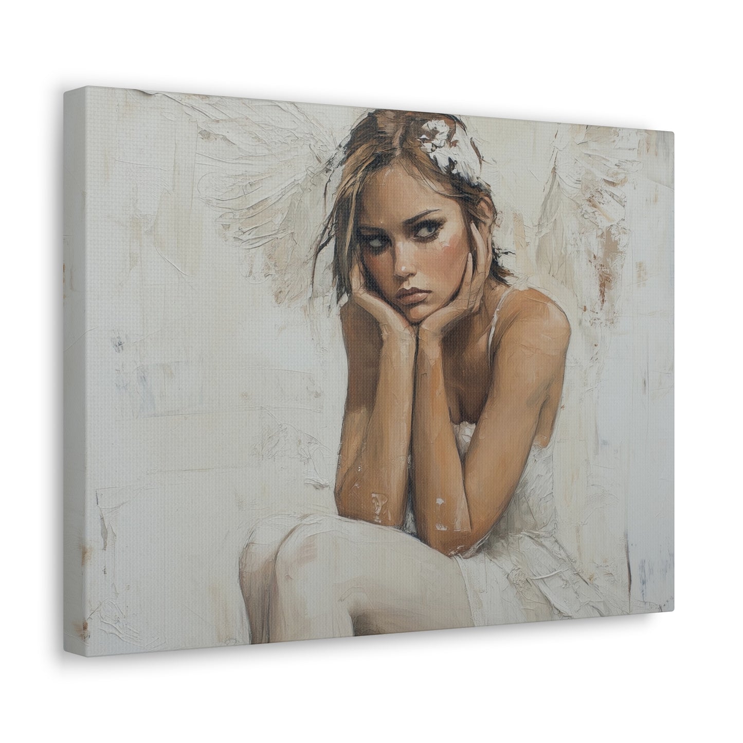 Gallery Wrapped Canvas, Sinners and Saints Art Canvas, Angel Art Canvas – Amber