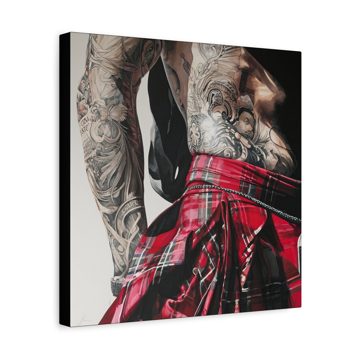 Gallery Wrapped Canvas, Kilts and Carnage Art Canvas, Erotic Pinup Art Canvas – Alexander