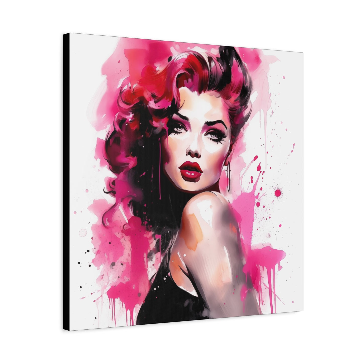 Gallery Wrapped Canvas, Tattooed Beauty, Femme Doll Pop Art Canvas – Thalia