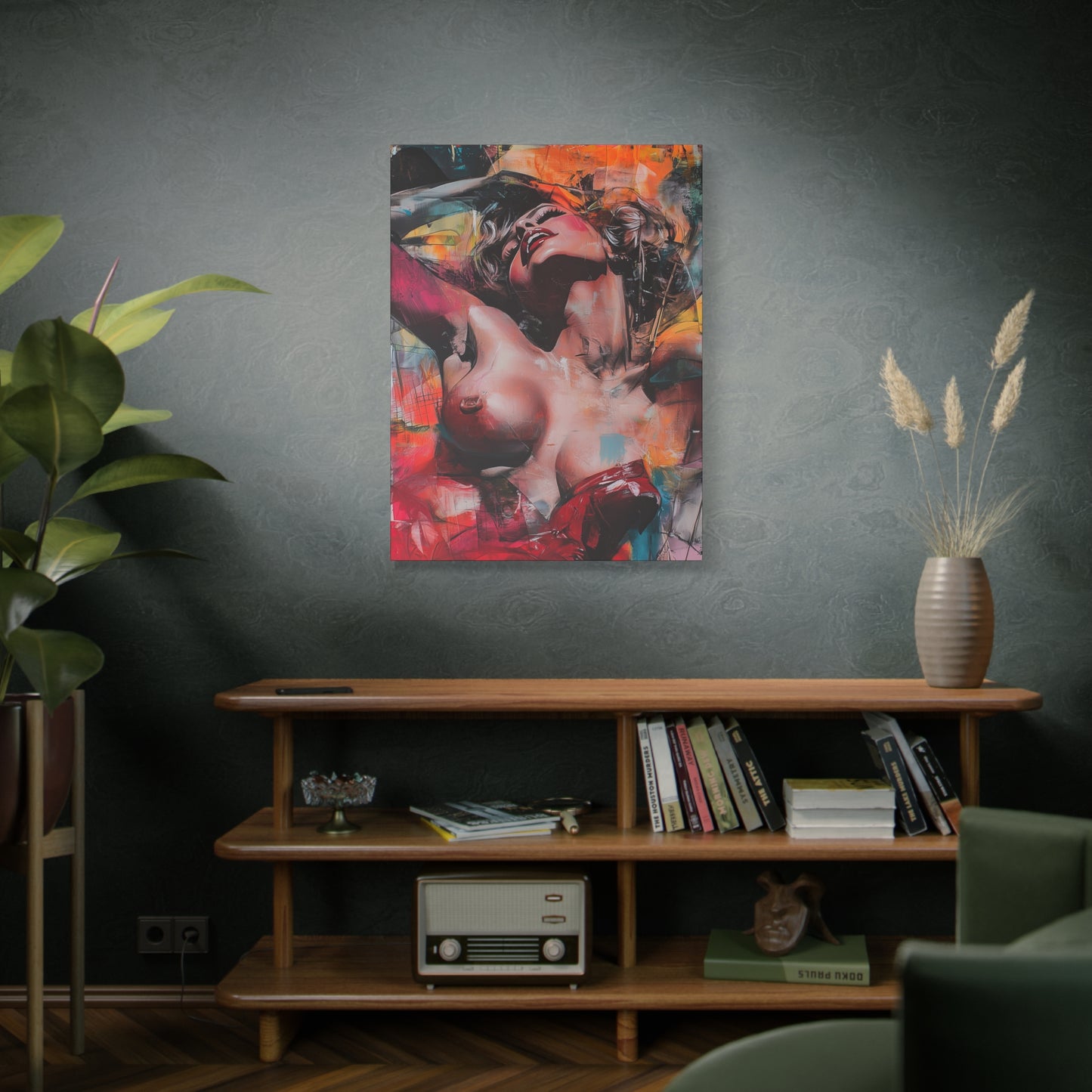 Gallery Wrapped Canvas, Guilt and Grit Adult Art Canvas, Erotic Pinup Art Canvas – Marlowe