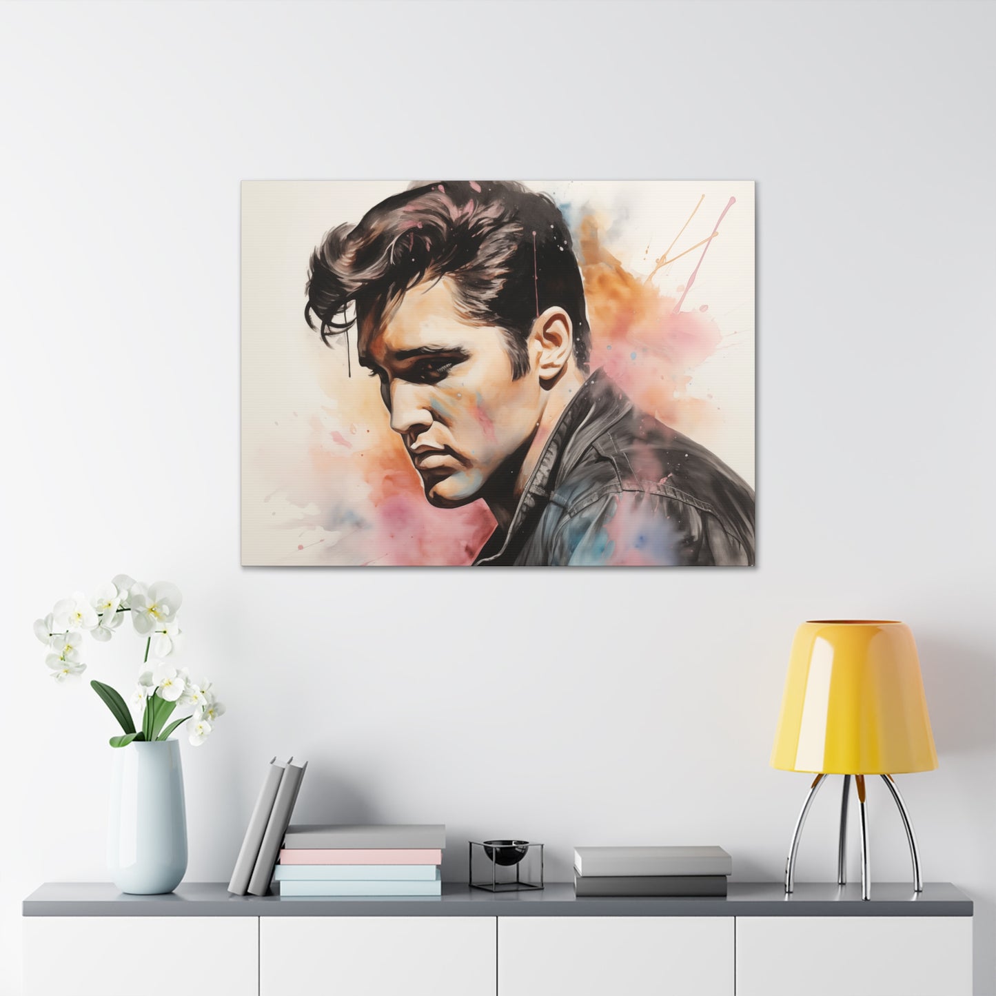 Gallery Wrapped Canvas, Celebrity Inspired, Pop Art Canvas – Elvis